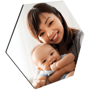 Custom 8x9 Hexagon Wall Tile – Adhesive Back