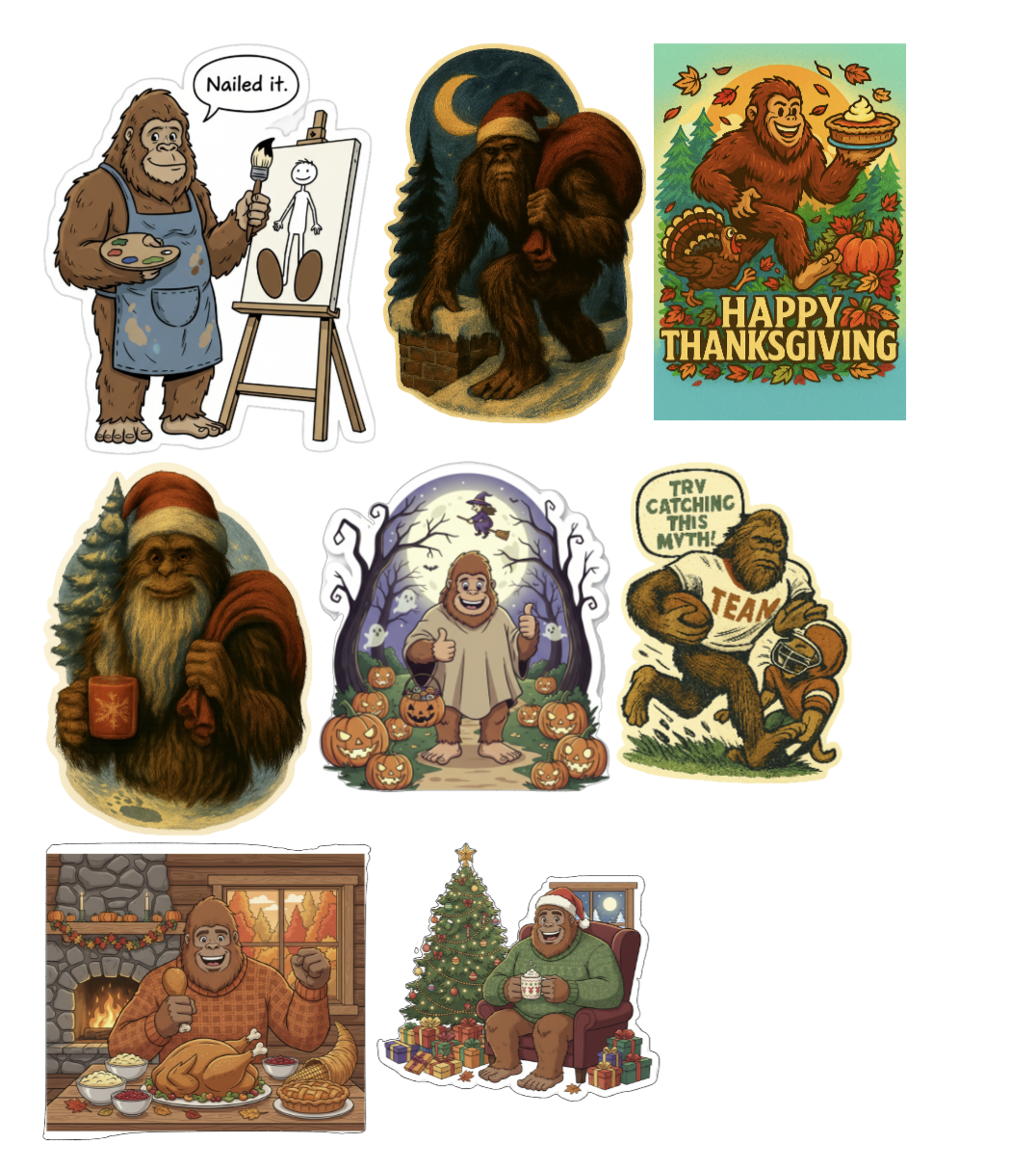 BigFoot Sticker Random- 6 Count