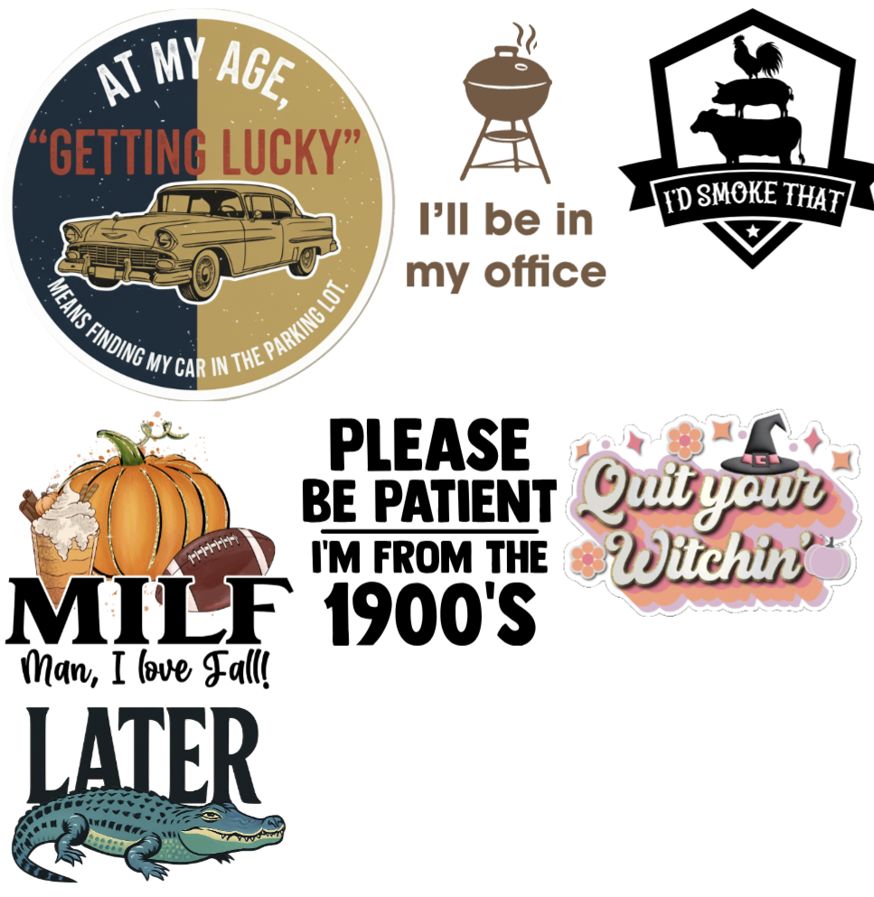 Random Funny Sticker Pack - 7 Surprise Stickers