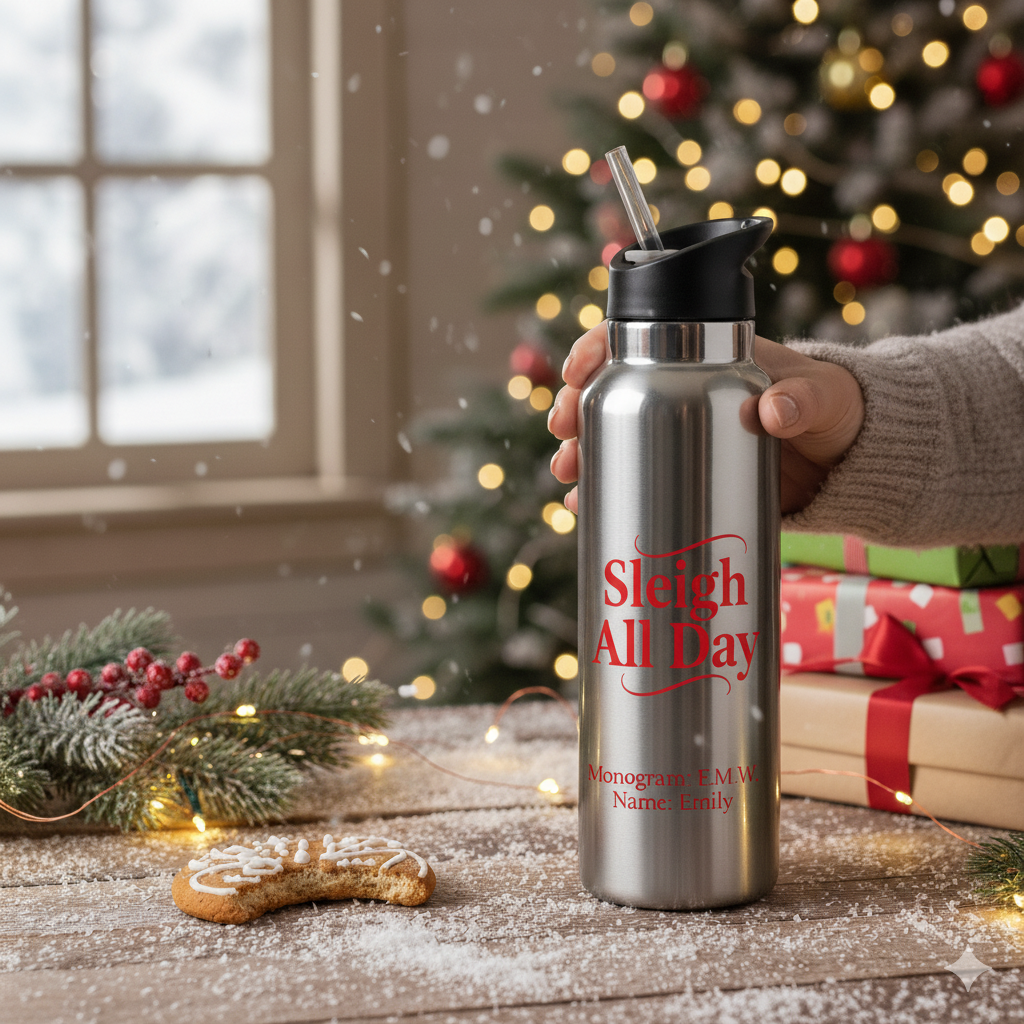 Sleigh All Day – Holiday Water Bottle
