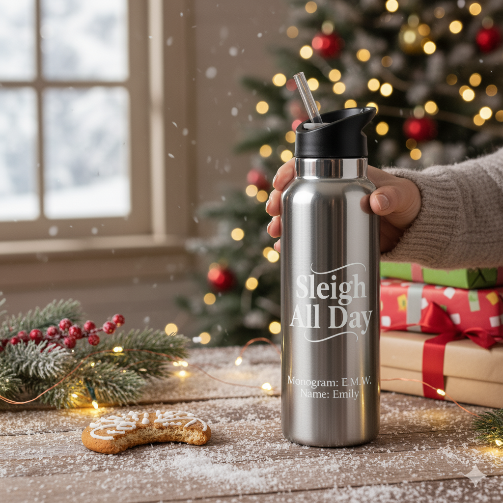 Sleigh All Day – Holiday Water Bottle