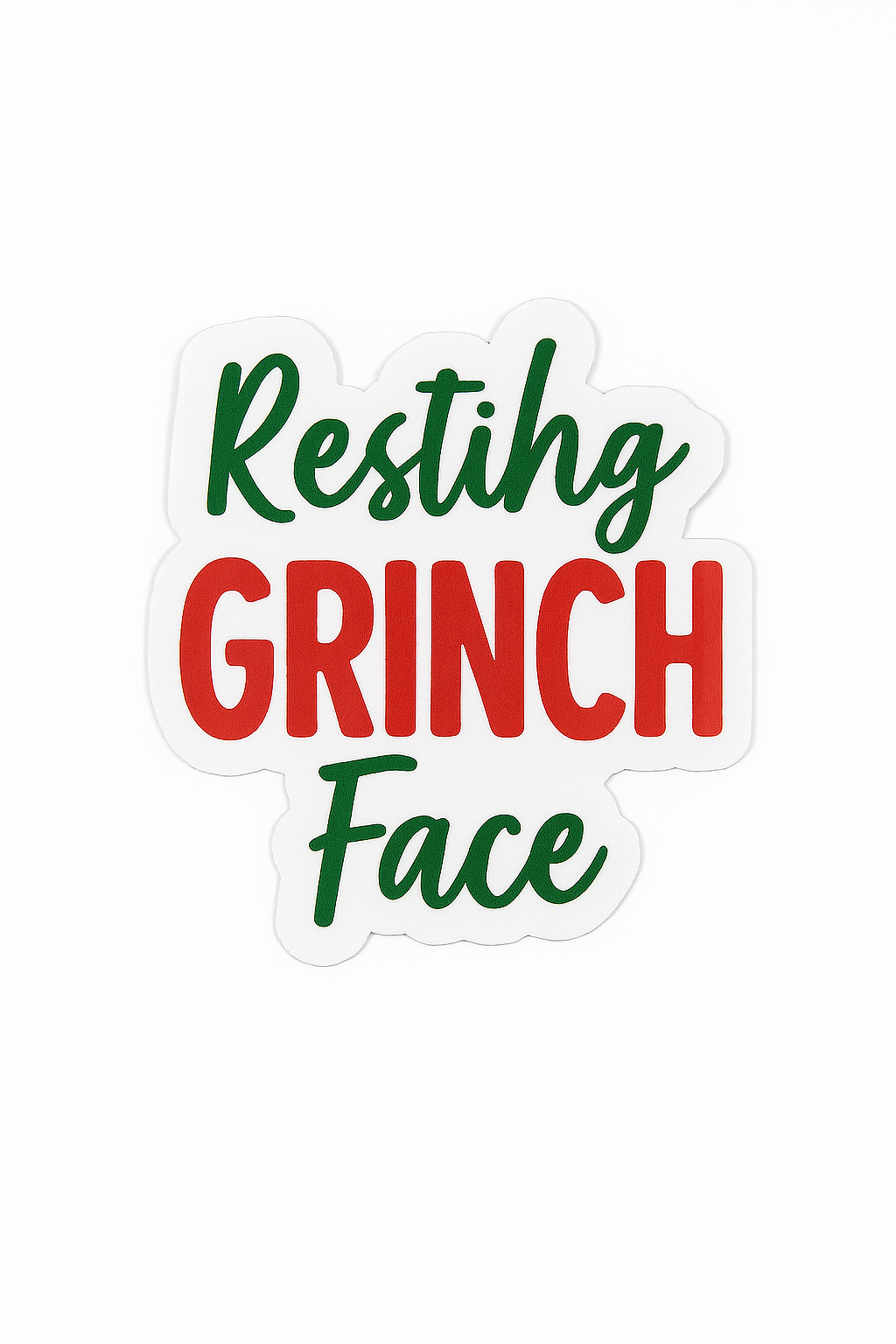 Resting Grinch Face – Christmas Sticker